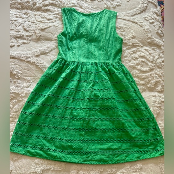 CUTE AF GREEN COTTON EYELET SUNDRESS SIZE SMALL - Picture 7 of 7